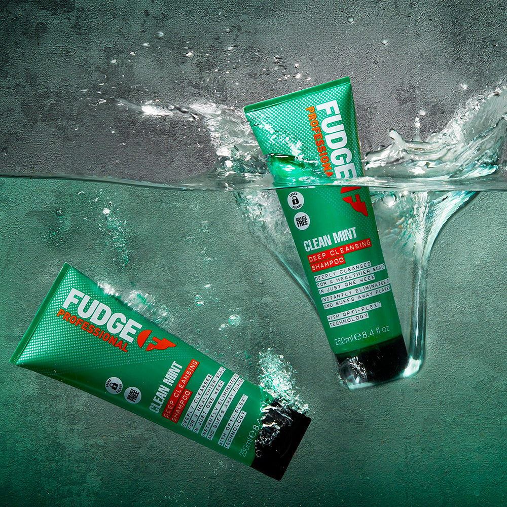 Fudge Clean Mint Shampoo – tiefenreinigendes Shampoo mit Menthol und SCALPFRESH™ Technologie für ein frisches Kopfhautgefühl