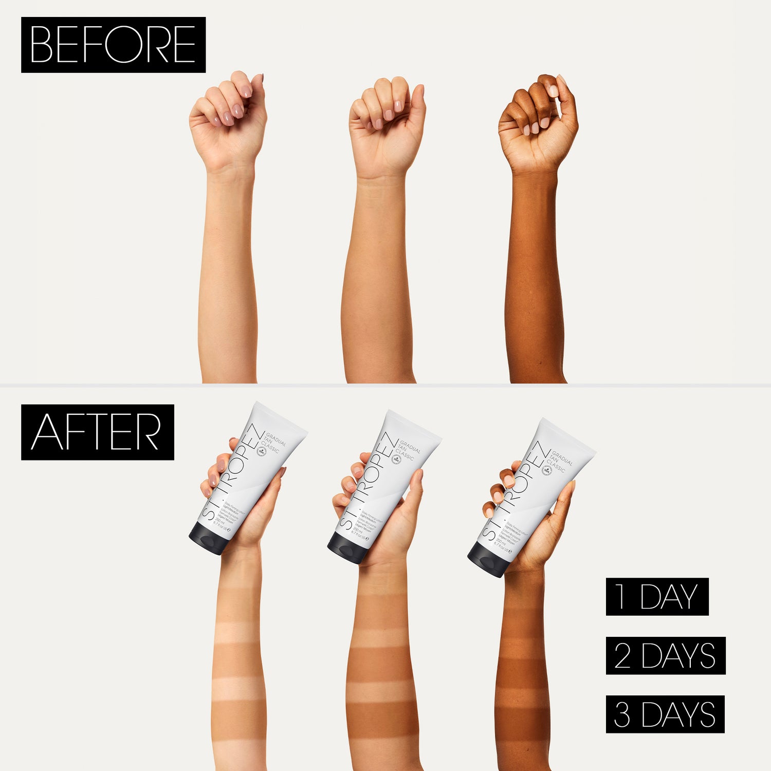 Gradual Tan Classic Daily Firming Lotion Light/Medium – feuchtigkeitsspendende Selbstbräunungslotion mit straffendem Effekt