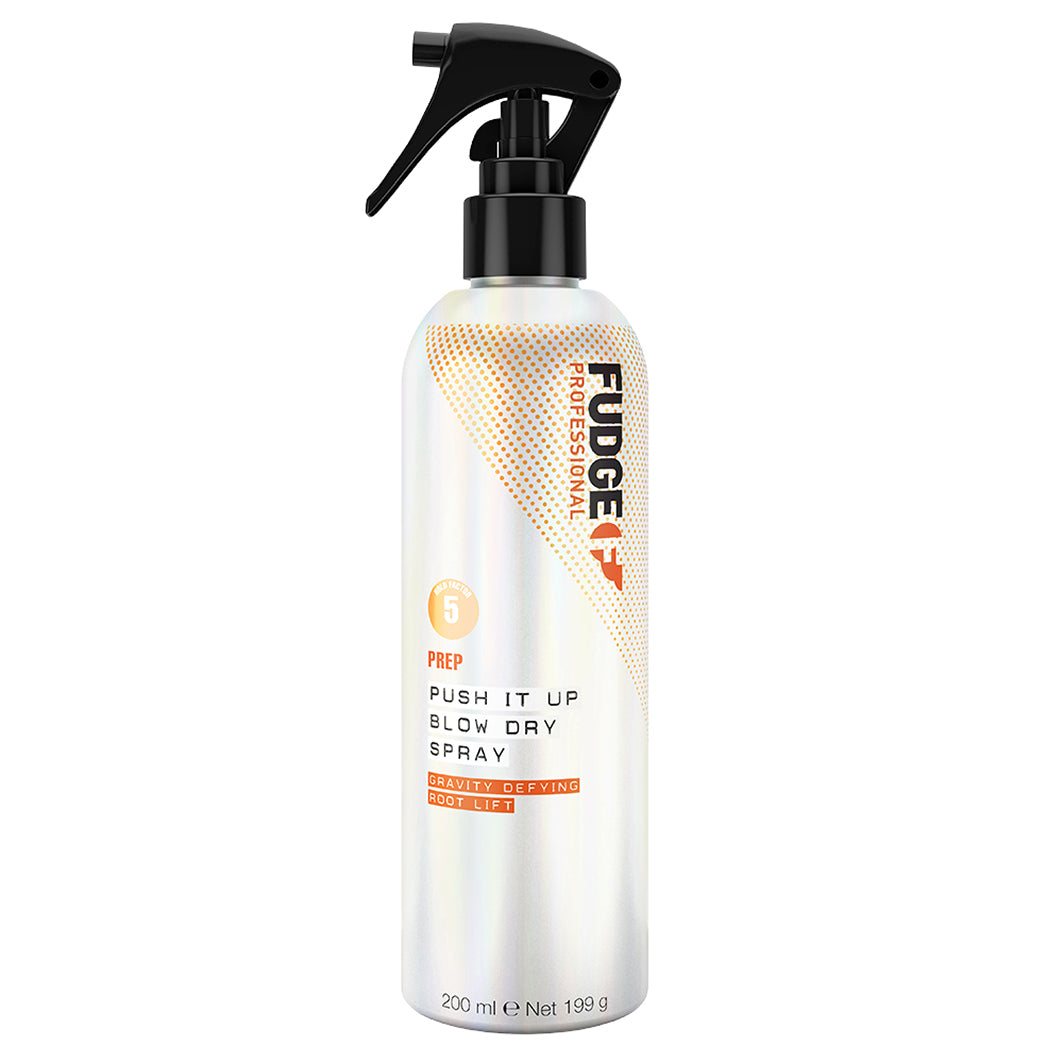 Fudge Push It Up Blow Dry Spray – volumengebendes Föhnspray mit Keratin, Bambus- und Ananas-Extrakt