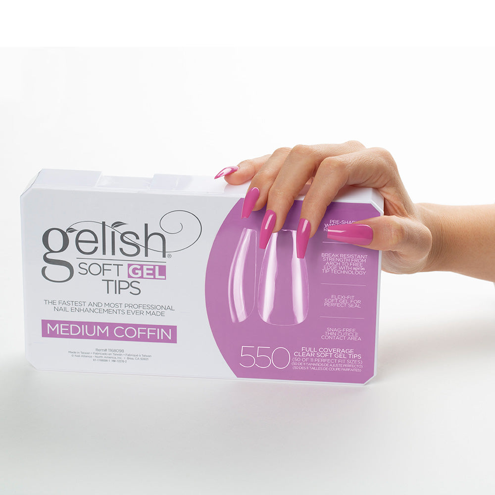 GELISH SOFT GEL BASIX KIT + TIPS