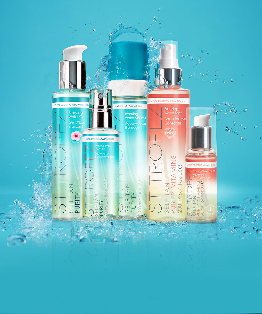 St.Tropez Self Tan Purity Bronzing Water Mousse – farbloses Selbstbräuner-Mousse mit Mandarinenwasser und Lotusblütenextrak