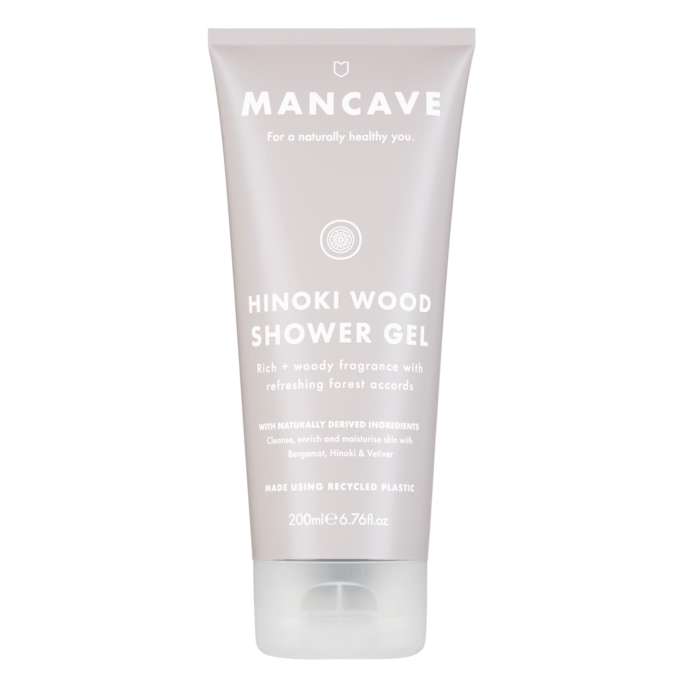 ManCave Hinoki Wood Shower Gel – Duschgel mit Zedernholz, Moschus und Vetiver für ein beruhigendes Duscherlebnis