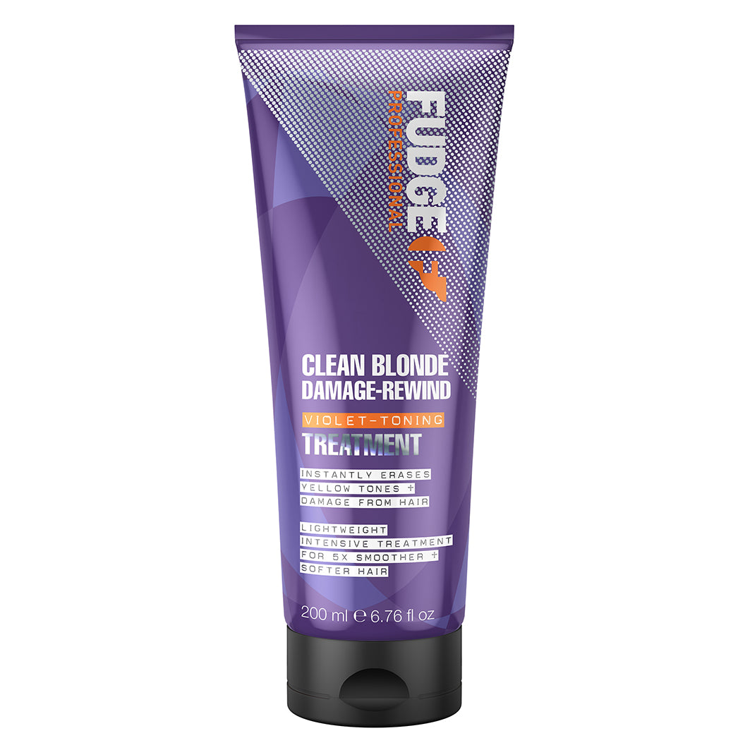 Fudge Clean Blonde Damage Rewind Treatment – intensive Haarmaske mit violetten Pigmenten zur Neutralisierung von Gelbstich