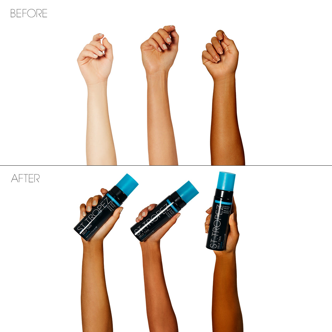St.Tropez Self Tan Dark Bronzing Mousse – getöntes Selbstbräuner-Mousse für eine tiefe, langanhaltende Bräune"