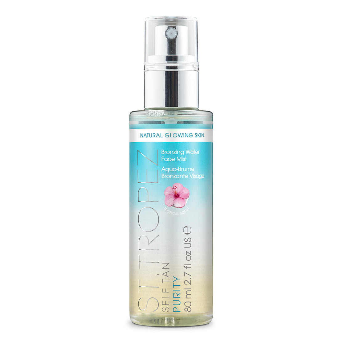 St.Tropez Self Tan Purity Bronzing Water Face Mist – farbloser Gesichtsspray mit Mandarinenwasser, Lotusblütenextrakt und Hyaluronsäure