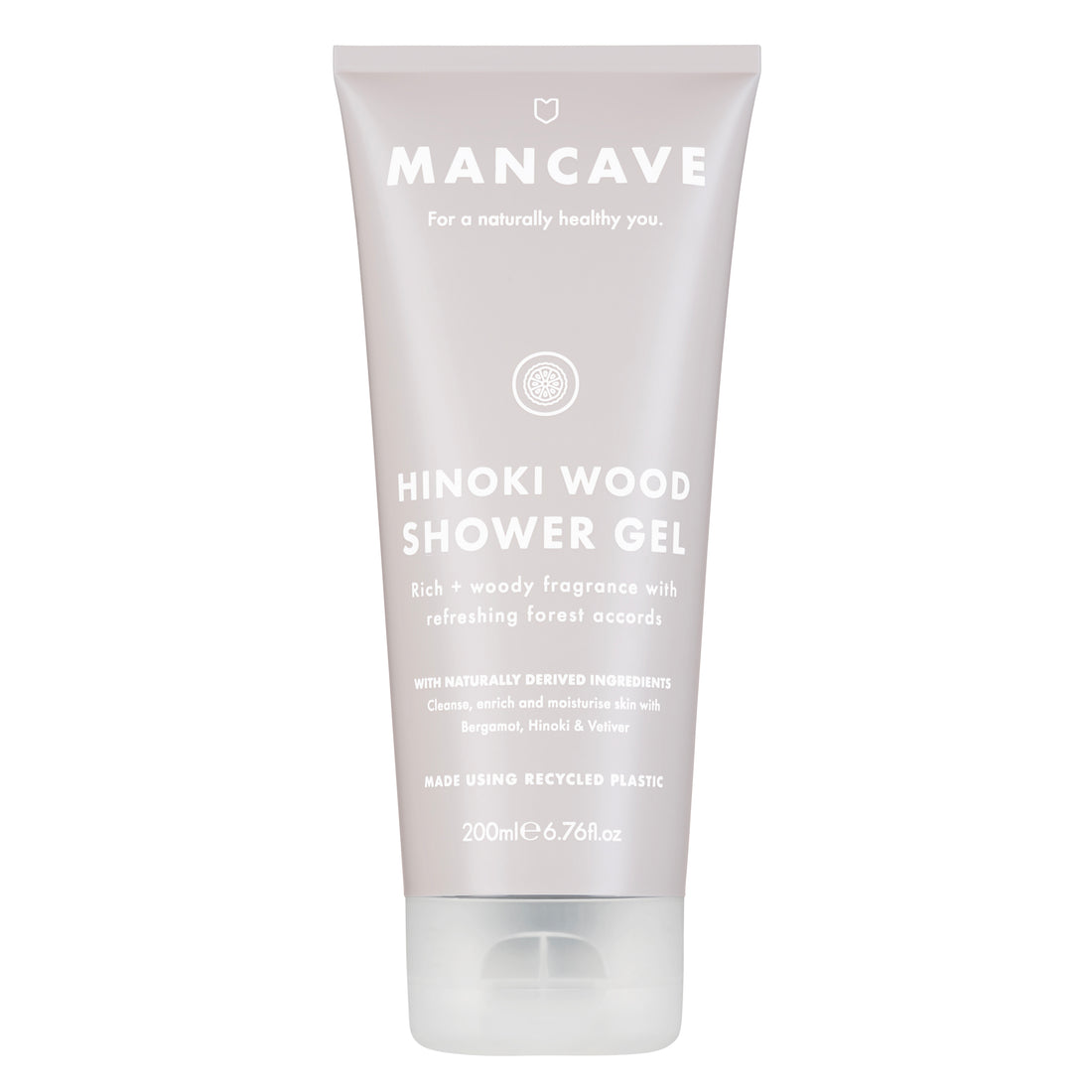 ManCave Hinoki Wood Shower Gel – Duschgel mit Zedernholz, Moschus und Vetiver für ein beruhigendes Duscherlebnis
